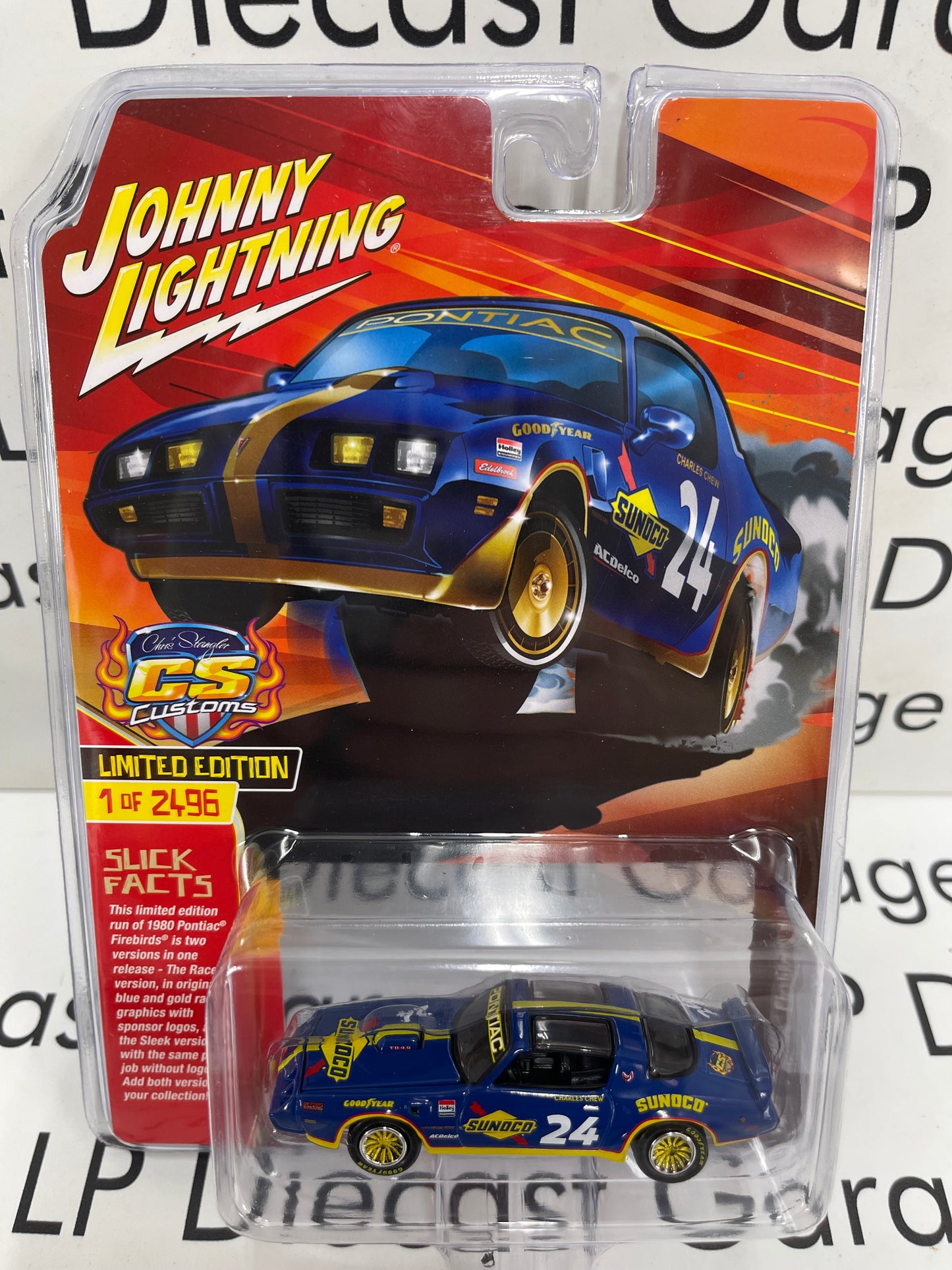 JOHNNY LIGHTNING 1980 Pontiac Firebird Sunoco Graphics 1:64 Diecast CS Customs