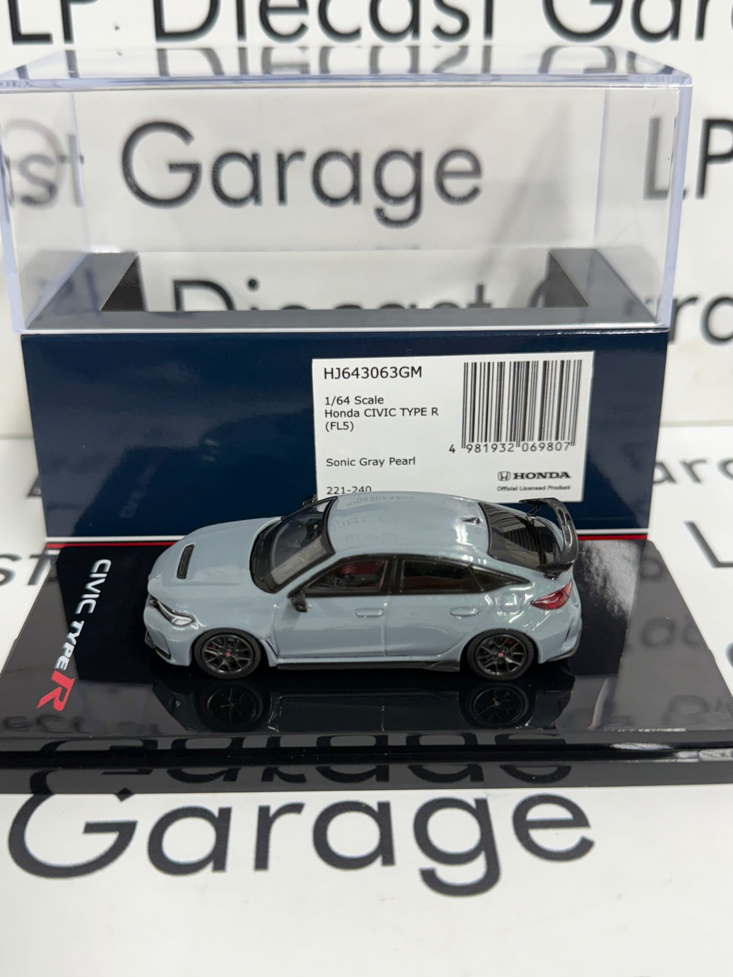 HOBBY JAPAN Honda Civic Type R Sonic Grey Pearl 1:64 Diecast