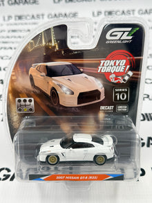 GREENLIGHT 2007 Nissan GT-R (R35) White 1:64 Diecast Tokyo Torque