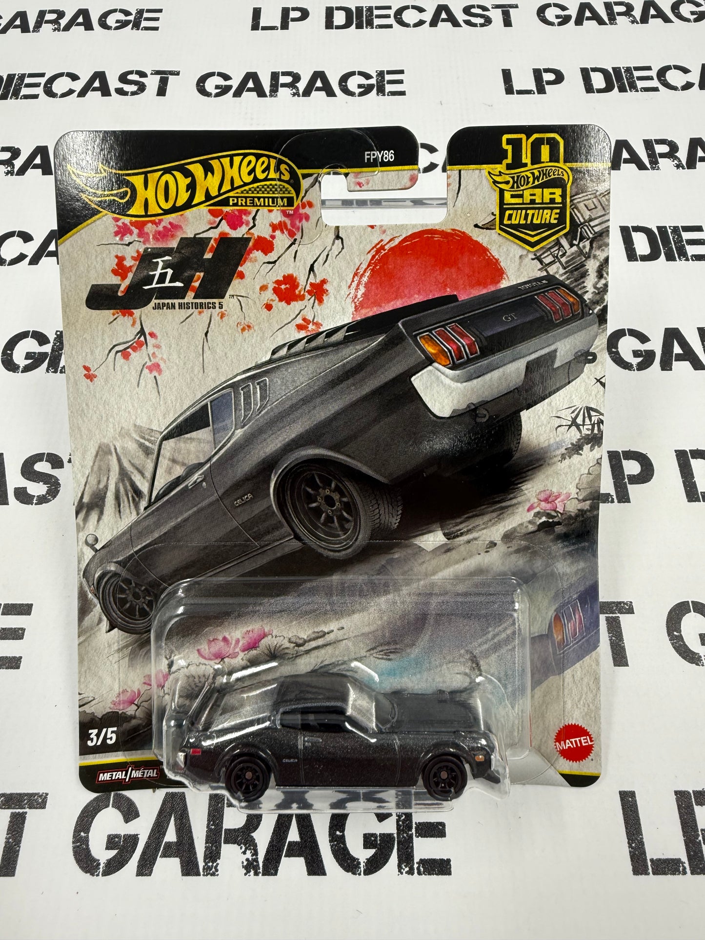 HOT WHEELS '77 Toyota Celica Dark Grey 1:64 Diecast Japan Historics 5