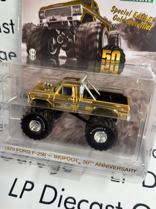 CHROME CHASE GREENLIGHT 1979 Ford F-250 Bigfoot 50th Anniversary 1:64 Diecast