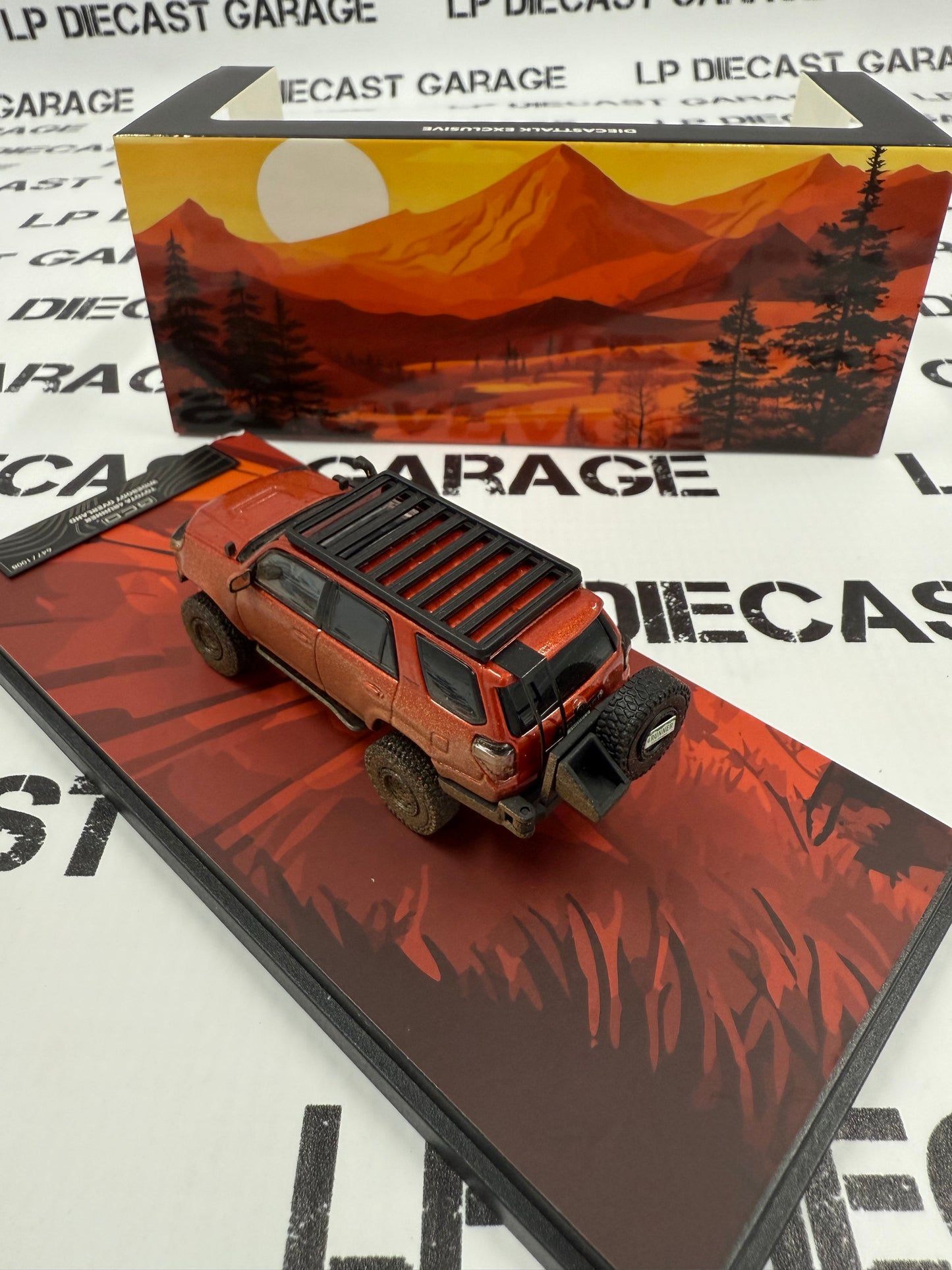GCD Toyota 4Runner Inferno Orange Dirty Version 1:64 Diecast DiecastTalk Exclusive