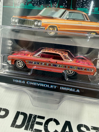 GREENLIGHT 1964 Chevrolet Impala Gypsy Rose Pink 1:64 Diecast Lowriders