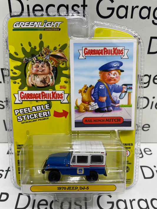 GREENLIGHT 1970 Jeep DJ-5 Mail Munch Mitch 1:64 Diecast Garbage Pail Kids