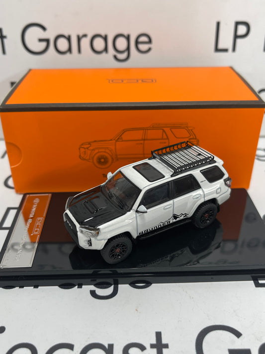 GCD 2022 Toyota 4Runner TRD Pro White with Mountain Decals 1:64 Diecast