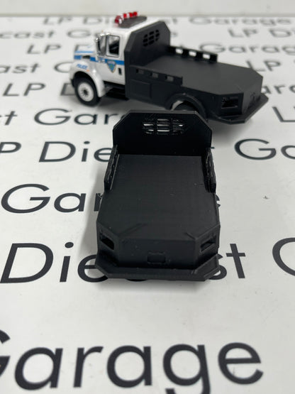 3D Printed Customs Black Flatbed Fits Greenlight International Durastar 1:64 Diecast Trucks