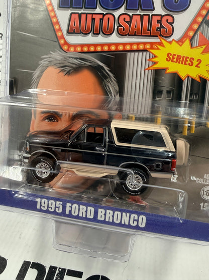 CHASE GREENLIGHT 1995 Ford Bronco Black LP Exclusive 1:64 Diecast Ricks Auto Sales