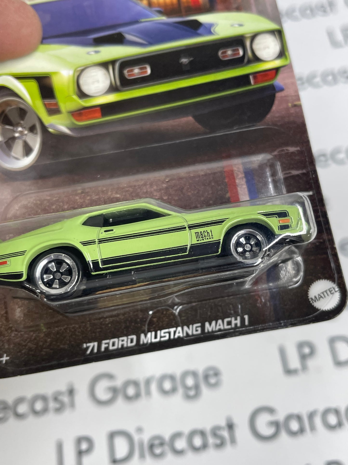 HOT WHEELS '71 Ford Mustang Mach 1 Green 1:64 Diecast 60 Years