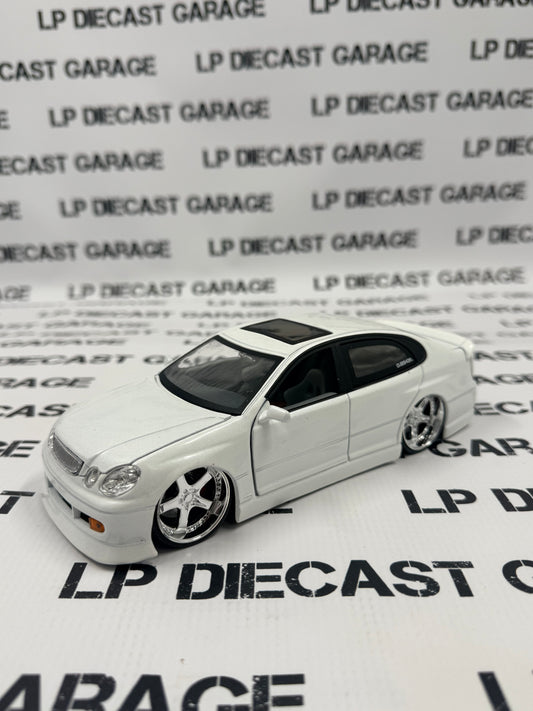 JADA Lexus GS430 Dub City White w/ Maya Rims 1:24 Diecast No Box