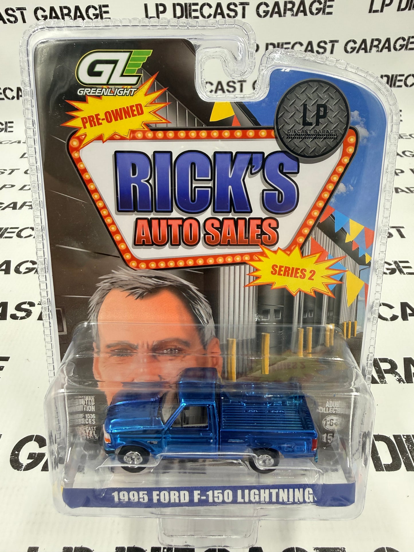 CHASE GREENLIGHT 1995 Ford F-150 Lightning Custom LP Exclusive 1:64 Diecast Ricks Auto Sales