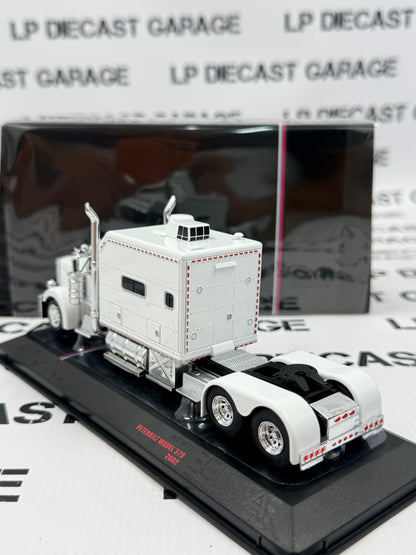 IXO Models Peterbilt 379 Sleeper Cab White 1:64 Diecast Semi Truck