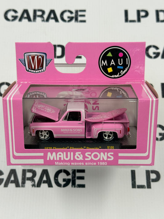 M2 1979 Chevrolet Silverado Maui & Son Pink 1:64 Diecast