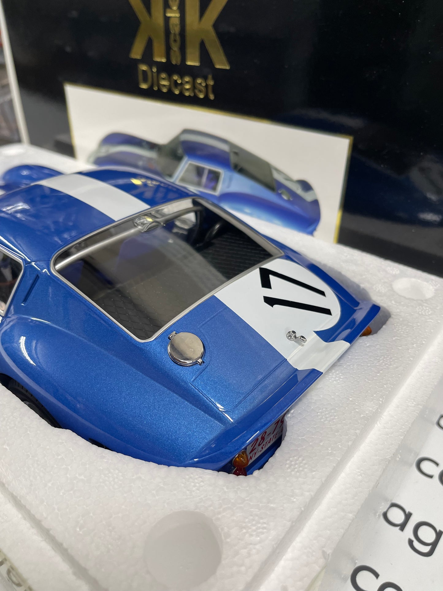 KK Scale 1962 Ferrari 250 GTO Blue w/ White Stripe #17 1:12 Diecast