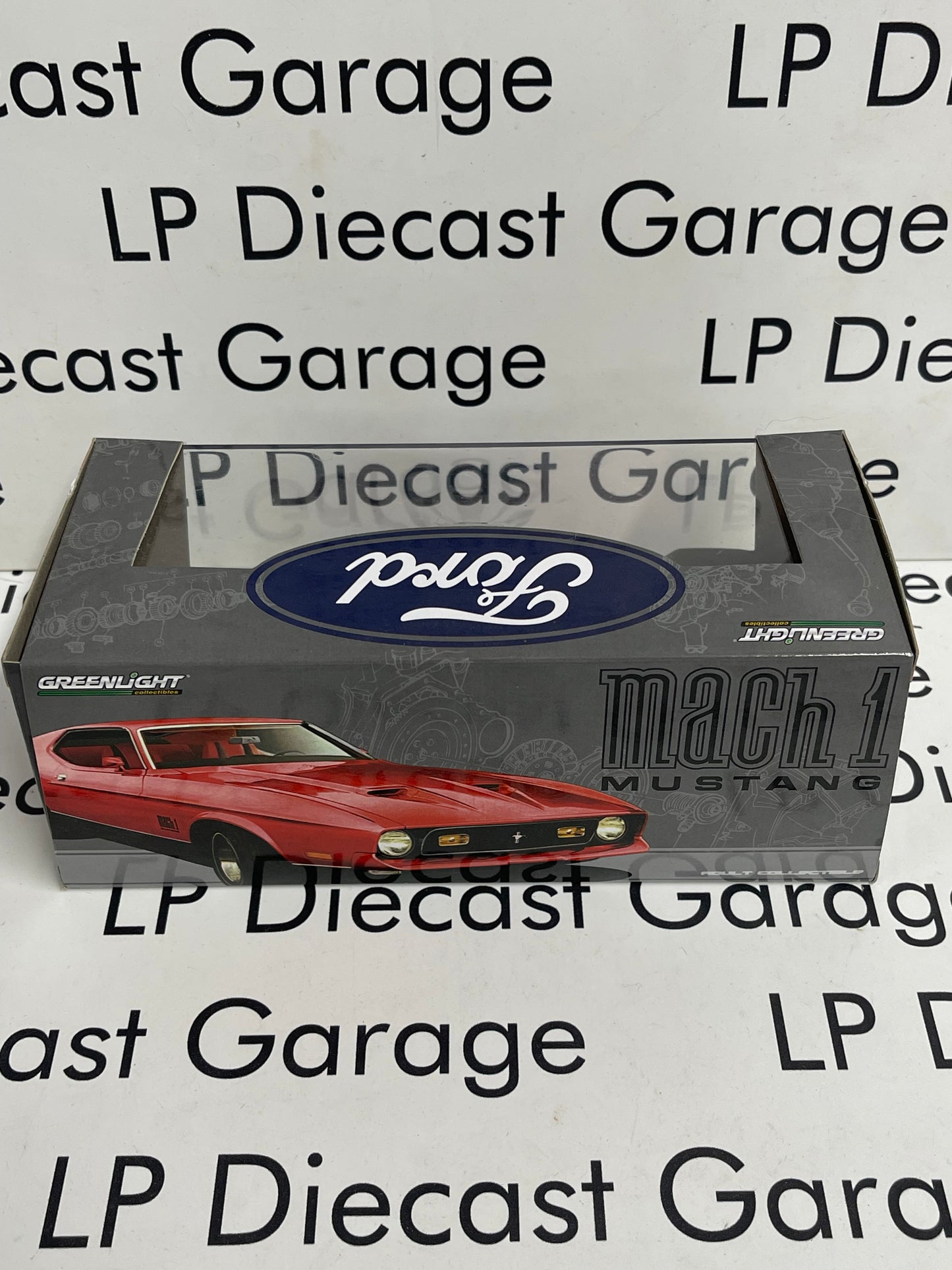 GREENLIGHT 1971 Ford Mustang Mach 1 Red 1:43 Diecast