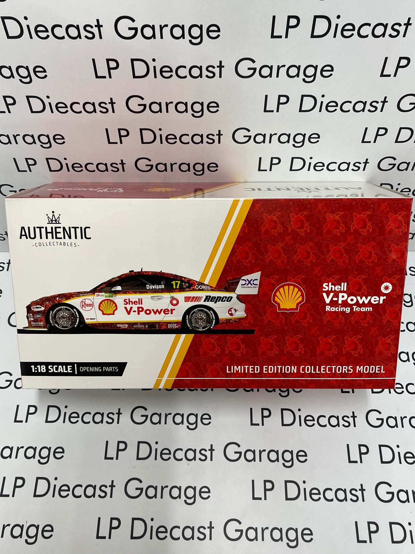 AUTHENTIC COLLECTIBLES 2021 Ford Mustang GT Shell V Power Will Davison Racing Team #17 1:18 Diecast