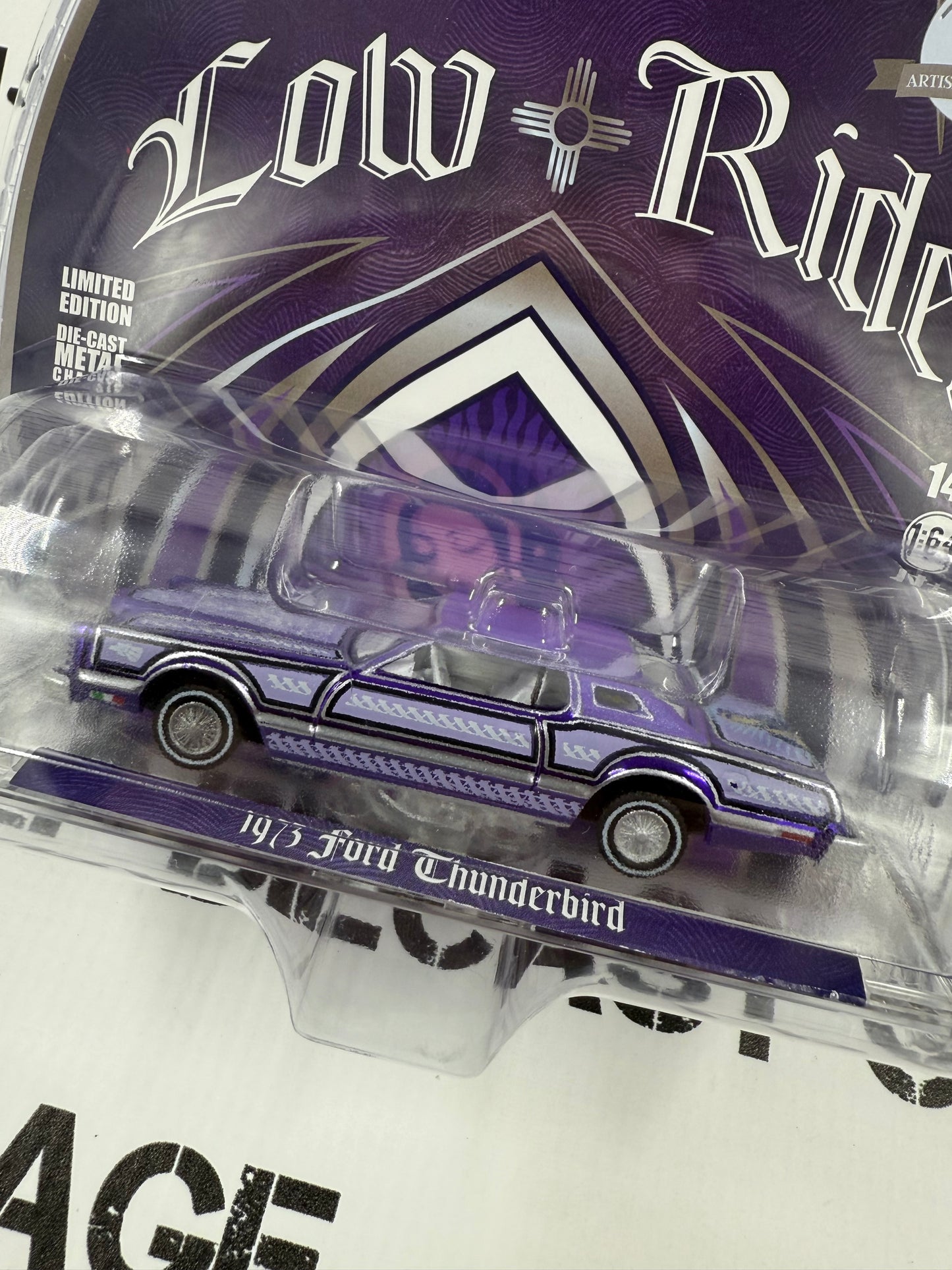 CHROME CHASE GREENLIGHT 1973 Ford Thunderbird Lowrider 1:64 Diecast Michael Heralda Exclusive