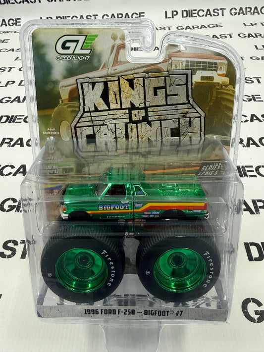 CHASE GREENLIGHT 1996 Ford F-250 Bigfoot #7 1:64 Diecast King of Crunch