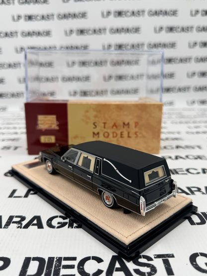 STAMP MODELS 1980 Cadillac Superior Hearse Black 1:43 Scale Resin Model