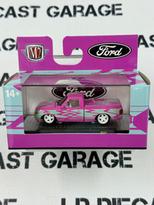 M2 1995 Ford Ranger Lowered Truck Pink 1:64 Diecast