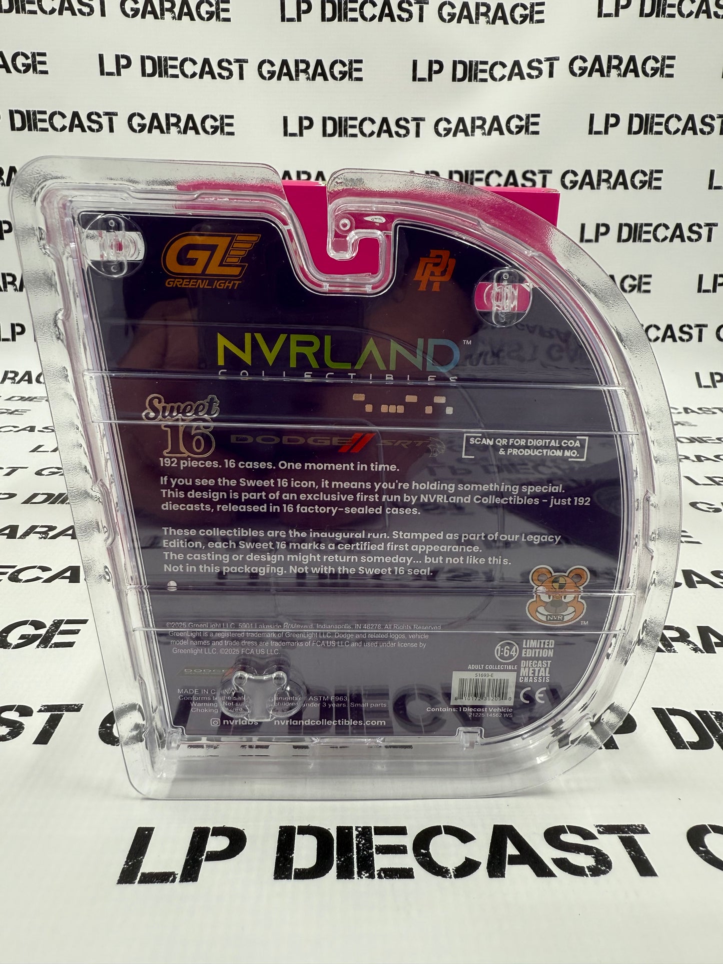 GREENLIGHT 2020 Dodge Challenger Purple 1:64 Diecast 2025 Expo NVRLand Exclusive