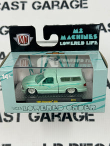 M2 1995 Chevrolet S10 Lowered Truck Teal Green 1:64 Diecast