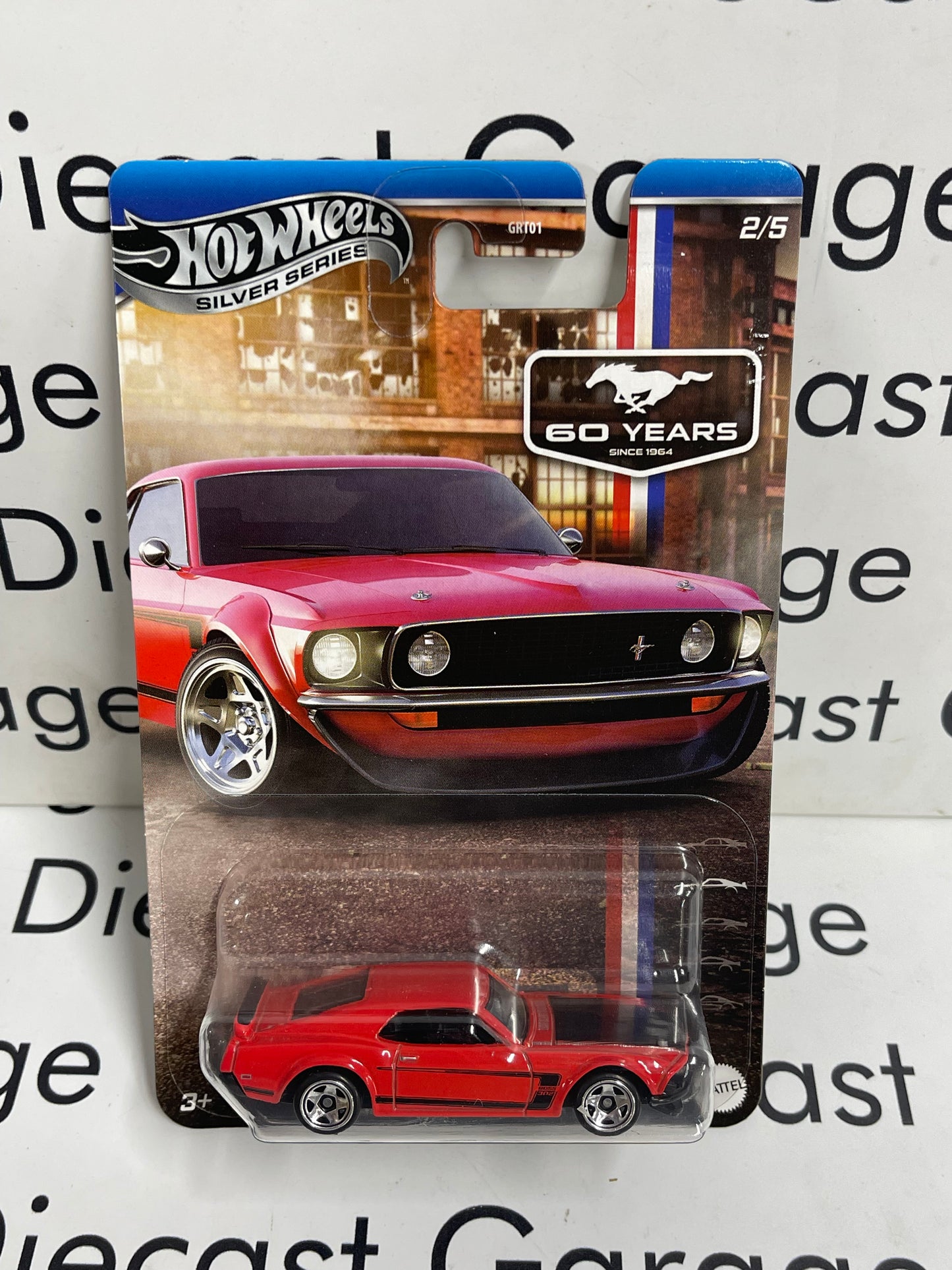 HOT WHEELS '69 Ford Mustang Boss 302 Red 1:64 Diecast 60 Years