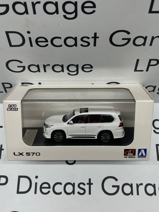 LCD MODELS 2018 Lexus LX 570 White with Red Interior 1:64 Diecast