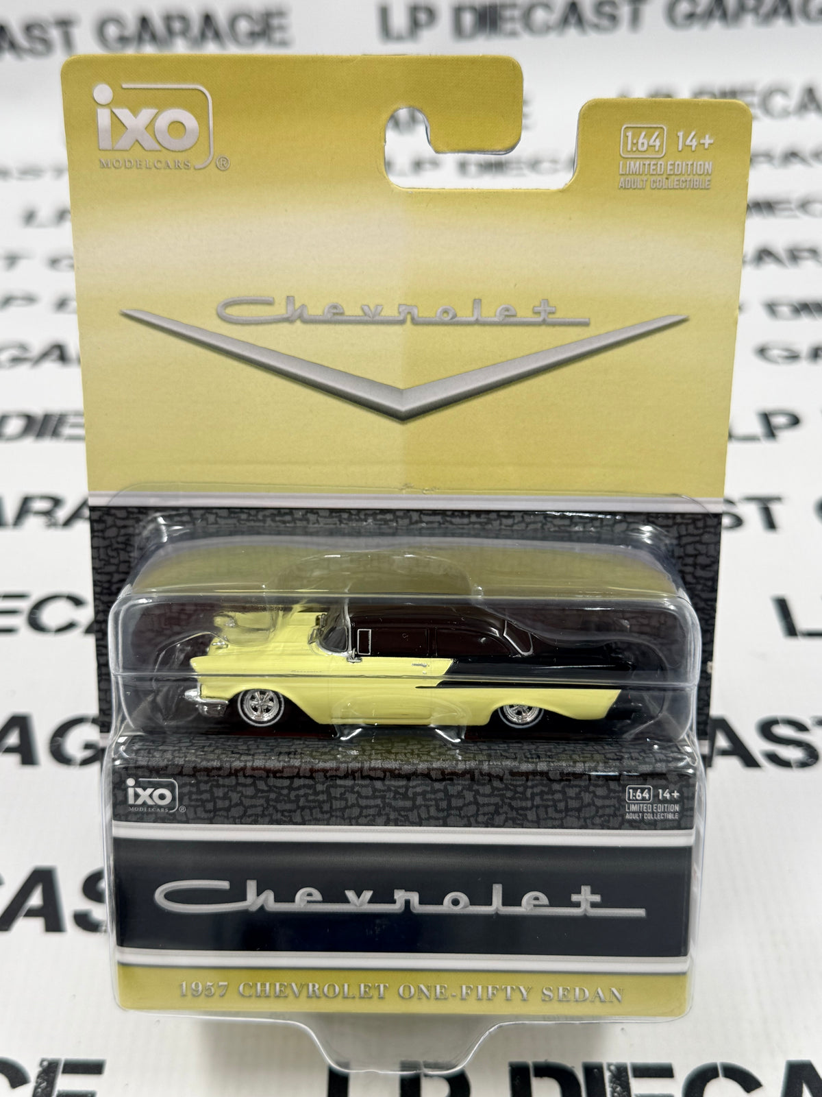 IXO Models 1957 Chevrolet One Fifty Sedan Creme & Black 1:64 Diecast