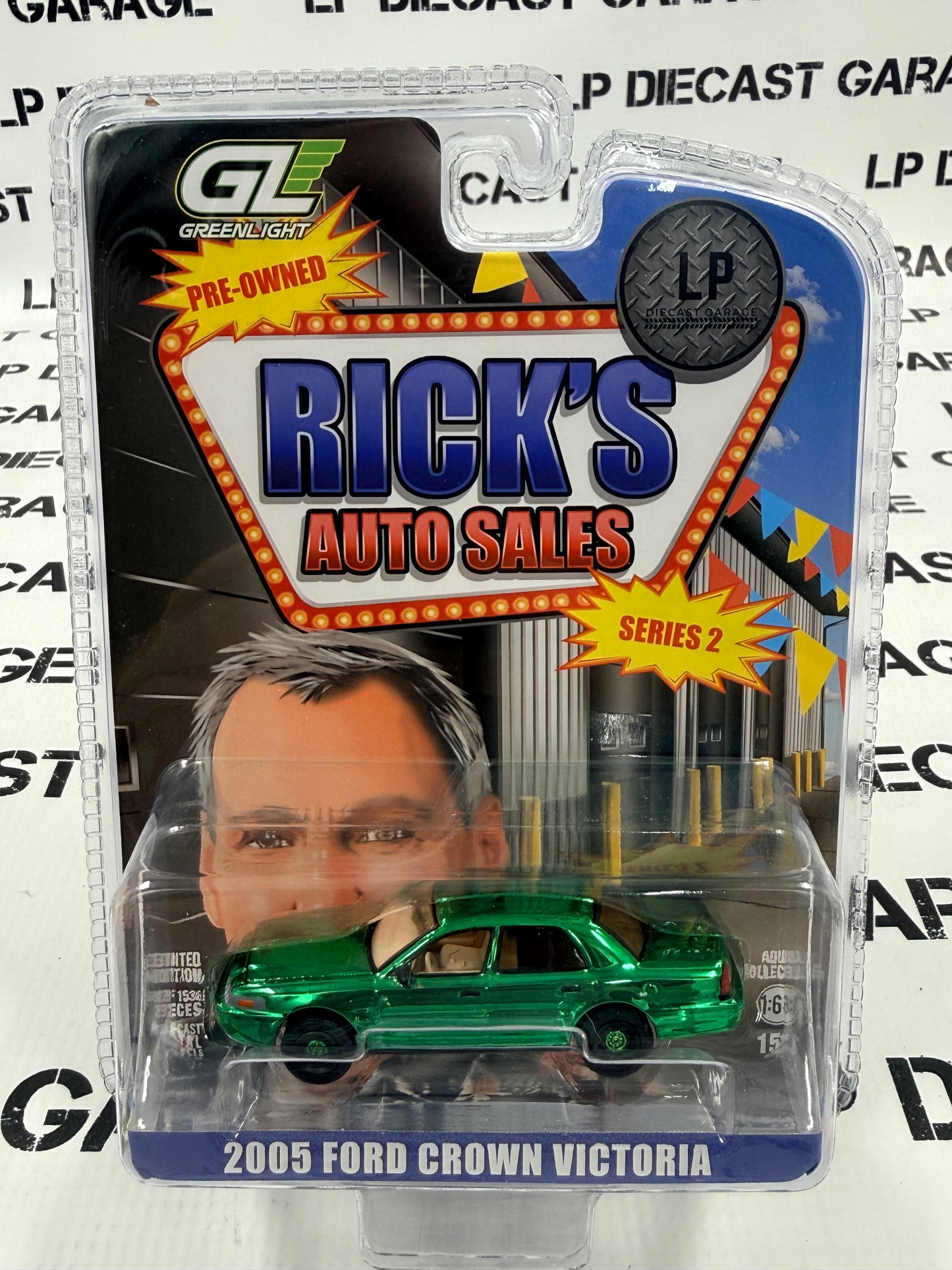 CHASE GREENLIGHT 2005 Ford Crown Victoria LP Exclusive 1:64 Diecast Ricks Auto Sales