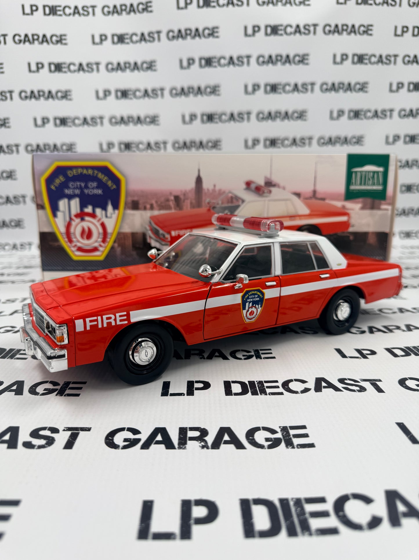 GREENLIGHT 1987 Chevrolet Caprice FDNY Fire Dept 9C1 1:18 Diecast