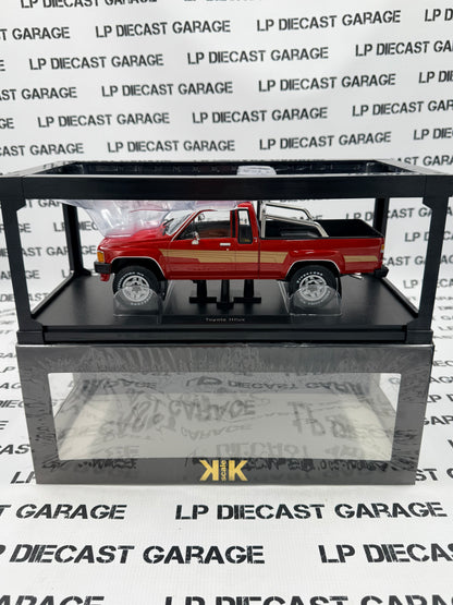 KK Scale 1985 Toyota Hilux Truck Red & Gold Pickup 1:18 Diecast