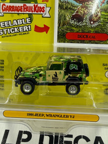 GREENLIGHT 1991 Jeep Wrangler Duck Cal 1:64 Diecast Garbage Pail Kids