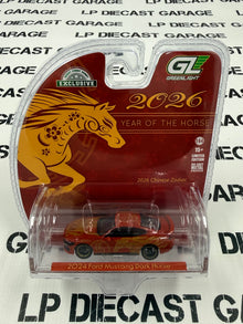 GREENLIGHT 2024 Ford Mustang Dark Horse 2026 Year of the Horse 1:64 Diecast