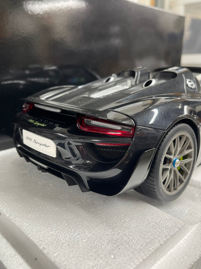 AUTOart Porsche 918 Spyder Black 1:12 Scale Diecast 12121