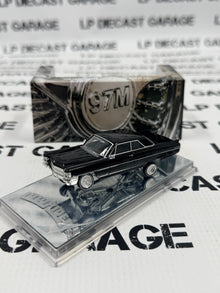 97M Custom Lowriders 1964 Cadillac Coupe Deville Black 1:64 Diecast Adjustable Suspension