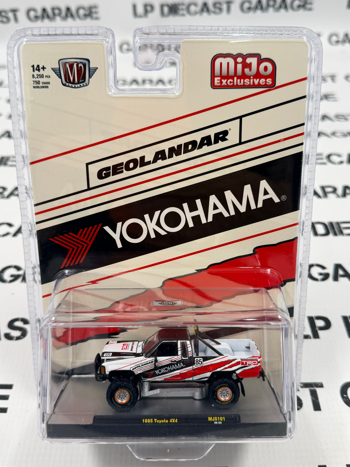 M2 1985 Toyota 4X4 Truck Yokohama Geolandar Tires 1:64 Diecast MiJo
