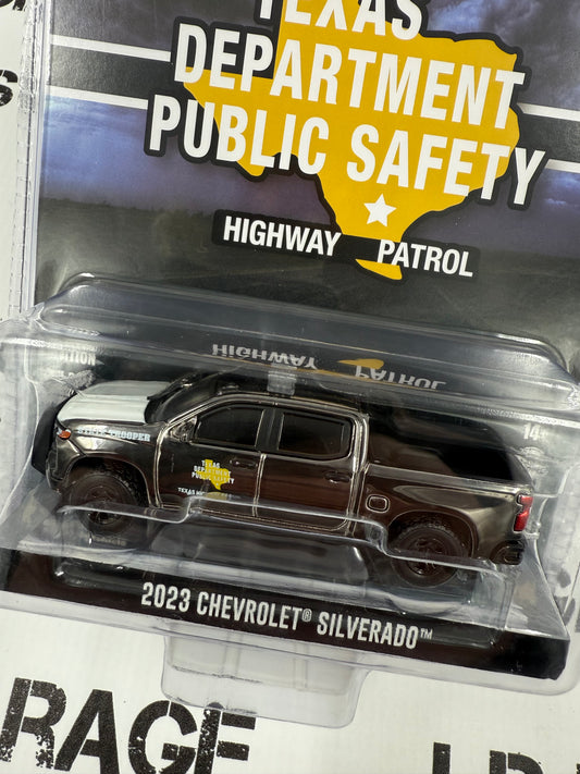 CHROME CHASE GREENLIGHT 2023 Chevrolet Silverado Texas Dept. Public Safety 1:64 Diecast