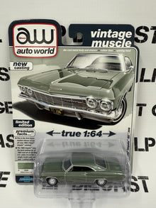 AUTO WORLD 1965 Chevy Impala SS 396 Green 1:64 Diecast Vintage Muscle
