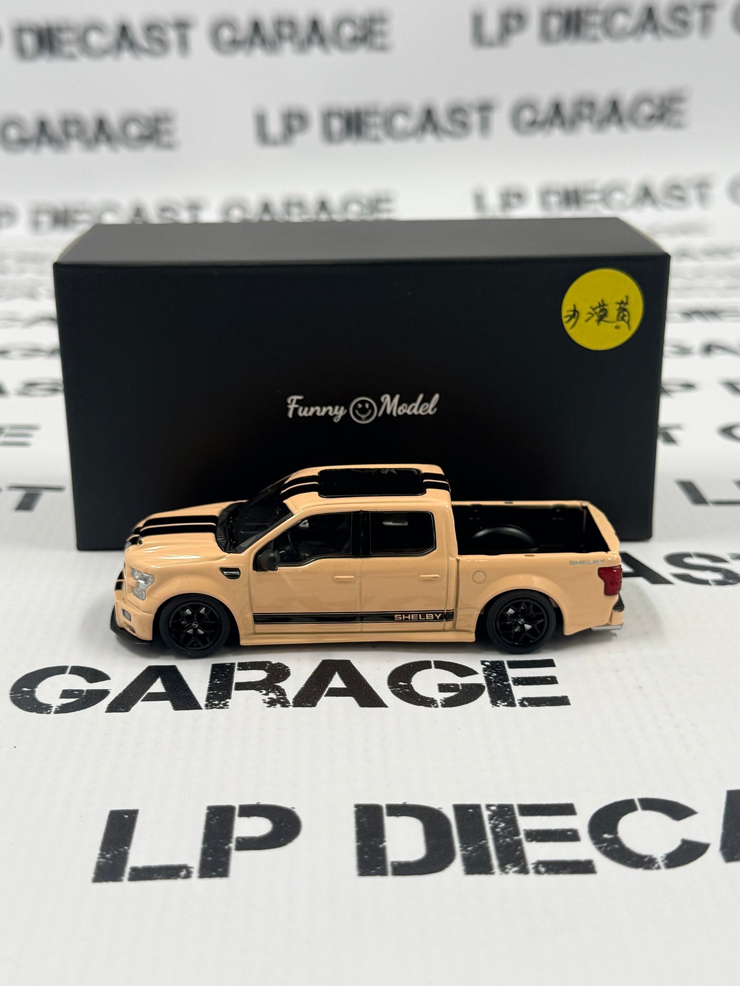 FUNNY MODELS Ford F-150 Shelby Super Snake Tan w/ Black Stripe 1:64 Diecast