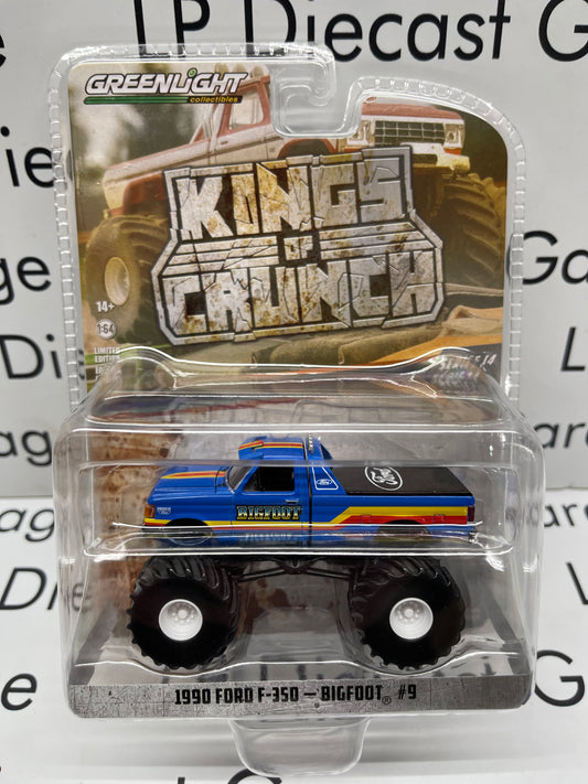 GREENLIGHT 1990 Ford F-350 Monster Truck Bigfoot #9 1:64 Diecast King of Crunch