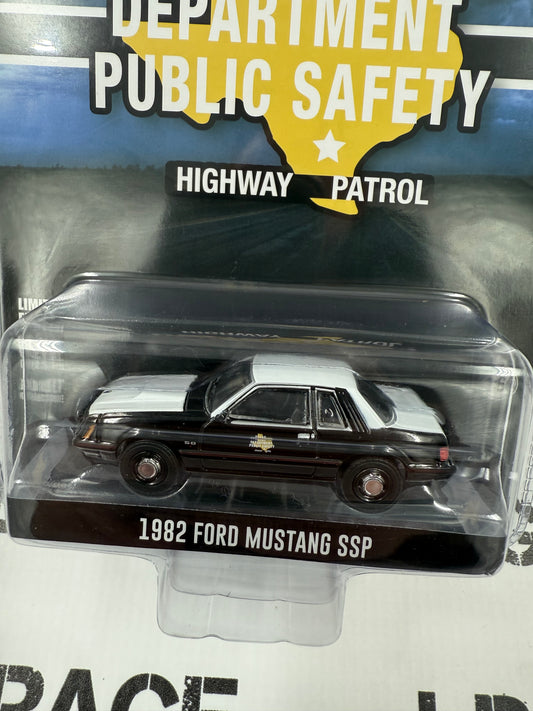 GREENLIGHT 1982 Ford Mustang SSP Texas Dept. Public Safety 1:64 Diecast