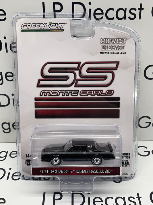 GREENLIGHT 1985 Chevrolet Monte Carlo SS Black Midwest Exclusive 1:64 Diecast