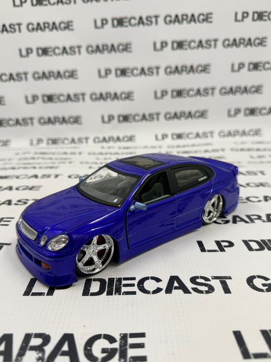 JADA Lexus GS430 Dub City Blue w/ Maya Rims 1:24 Diecast No Box