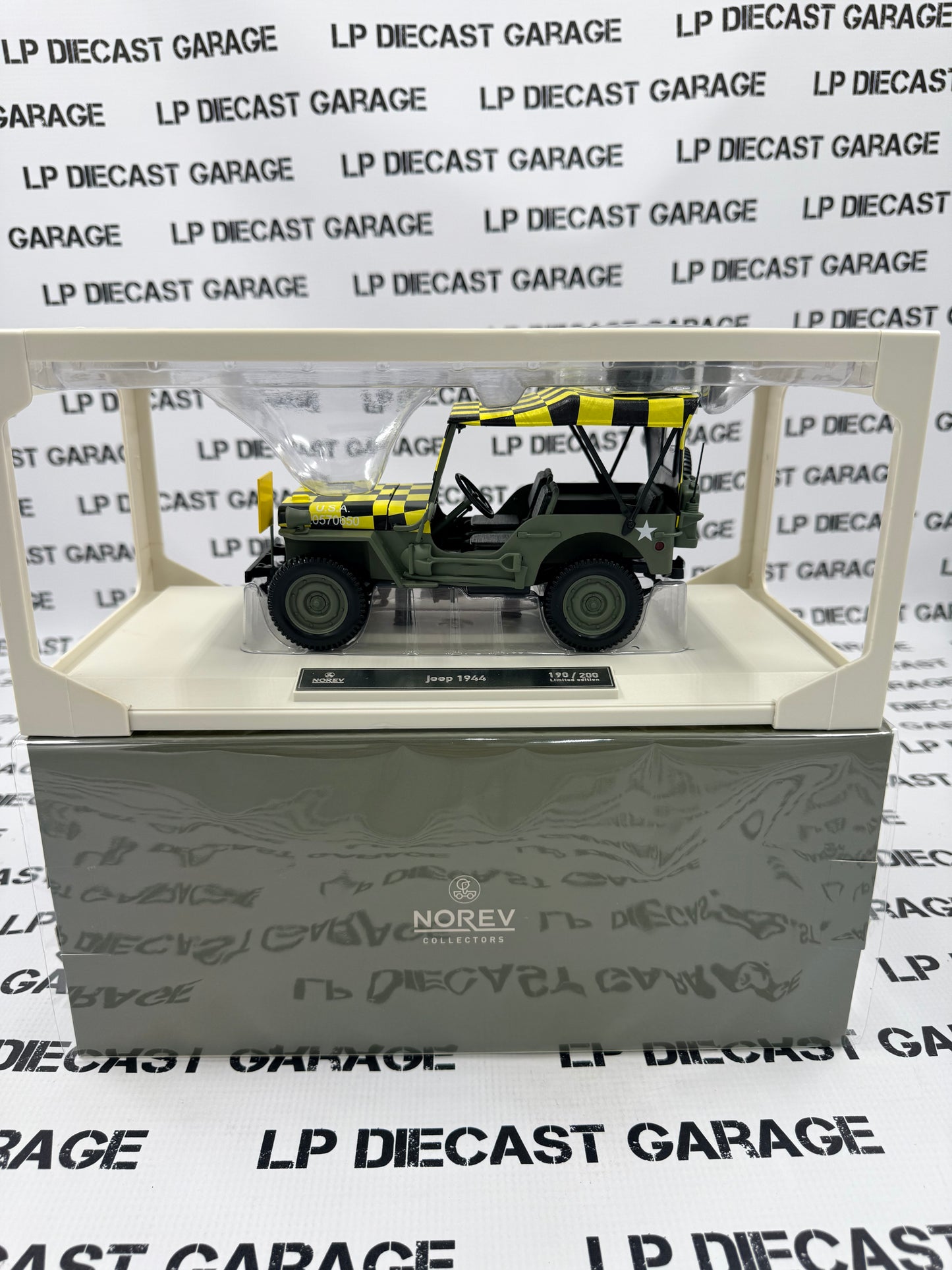 NOREV 1944 Jeep D-Day Follow Me Army 1:18 Diecast Limited Edition Only 200 Made