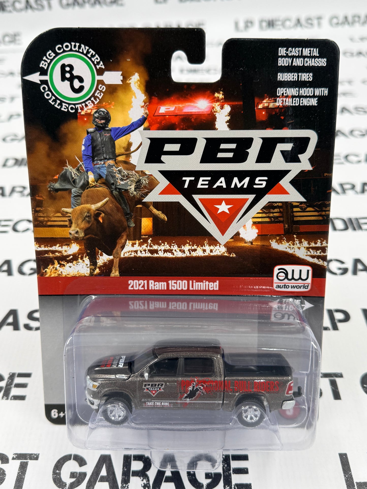 AUTO WORLD 2021 Ram 1500 Limited PBR Rodeo 1:64 Diecast Big Country