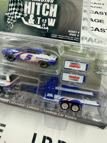 GREENLIGHT 1986 Chevy Blazer & 1969 Camaro Hendrick Cars 1:64 Diecast Hitch & Tow