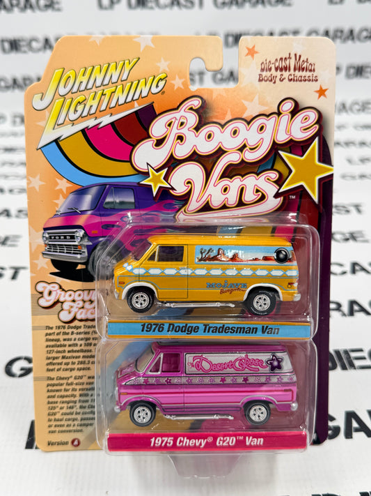 JOHNNY LIGHTNING 1976 Dodge Van & Chevy G20 1:64 Diecast Boogie Vans Ver. A