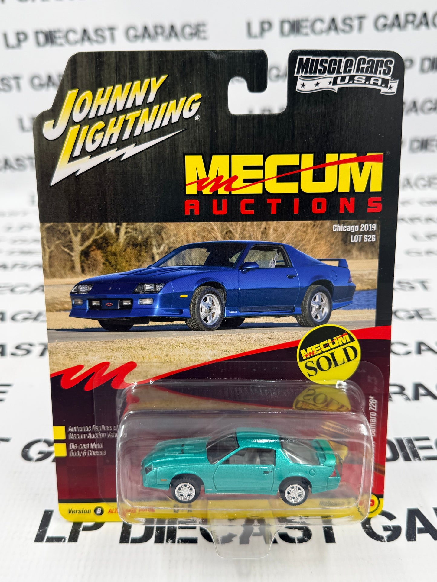 JOHNNY LIGHTNING 1992 Chevrolet Camaro Z28 Teal Green 1:64 Diecast Mecum