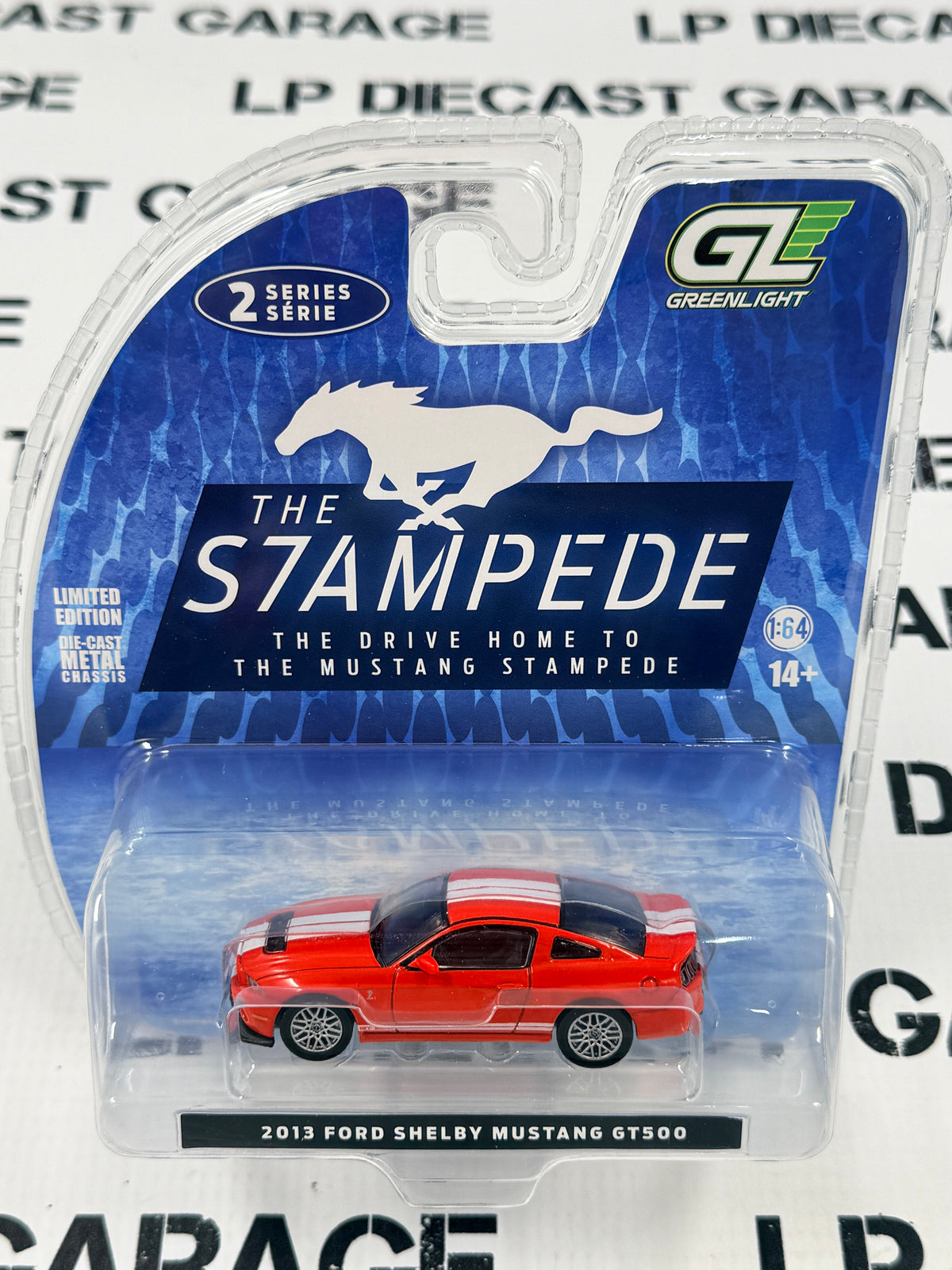 GREENLIGHT 2013 Ford Mustang Shelby GT500 Red 1:64 Diecast Stampede Series 2
