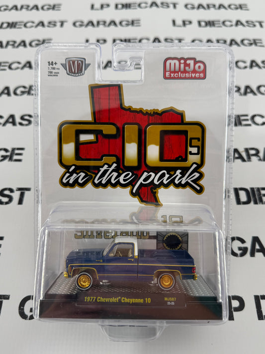 CHASE M2 1977 Chevrolet Cheyenne 10 Blue 1:64 Diecast C10s in the Park